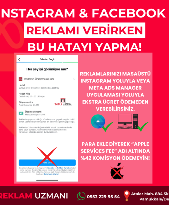 Instagram Üzerinden Reklam Verirken Para Ekle (Apple services fee) Hatası ve Çözümü